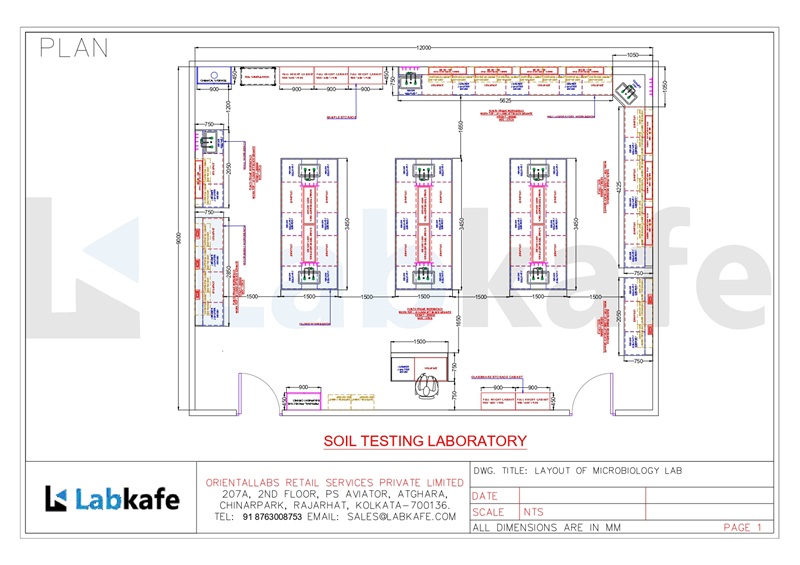 Soil testing lab 2D layout preview